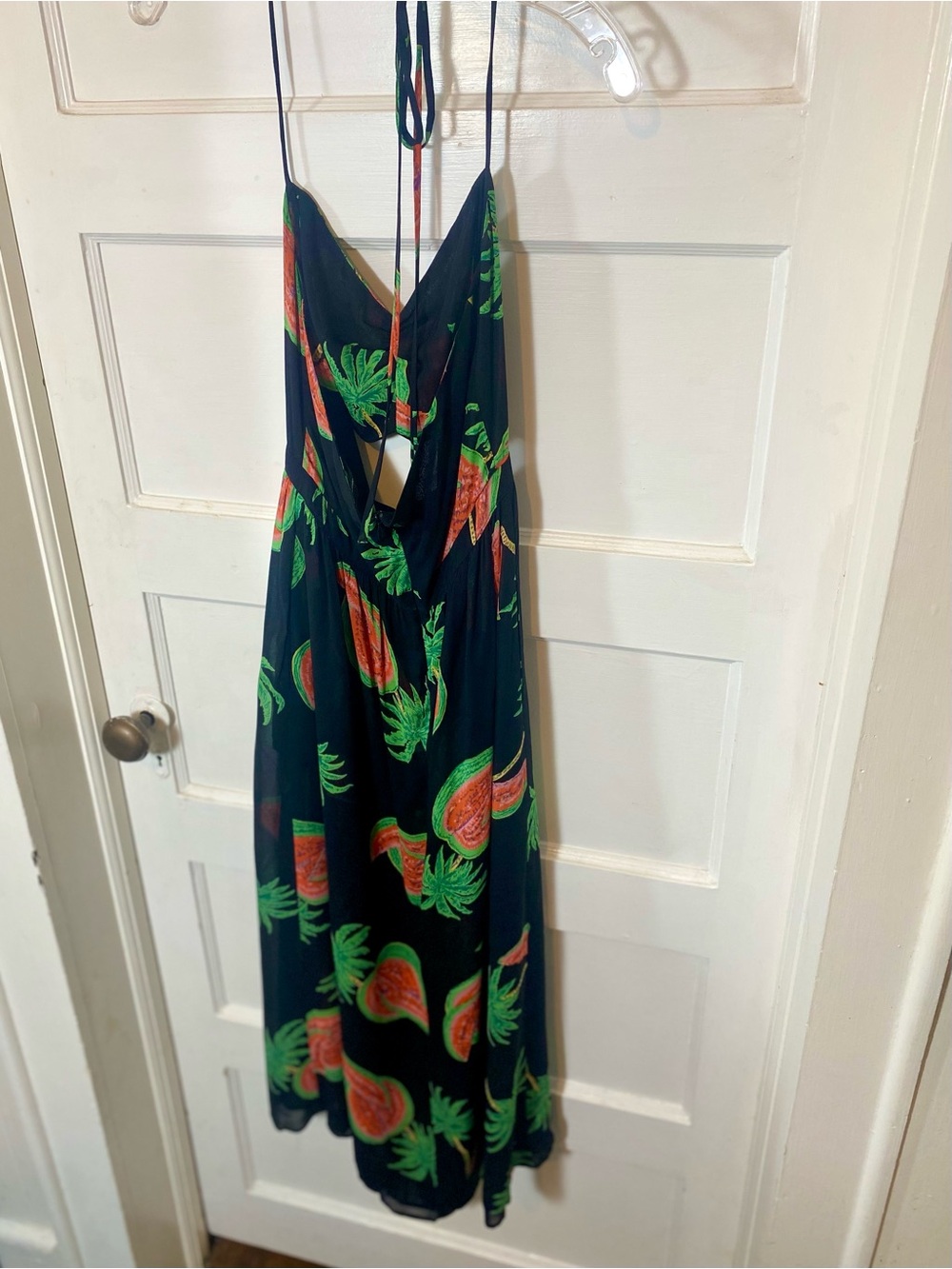 Reformation Addie Watermelon Print Cutout Midi Dress Sz 6 - Picture 9 of 14